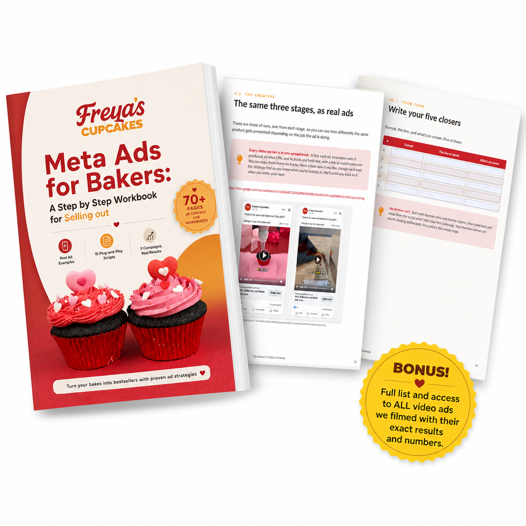 Baker's Workbook: How to Sell Out using Meta Ads