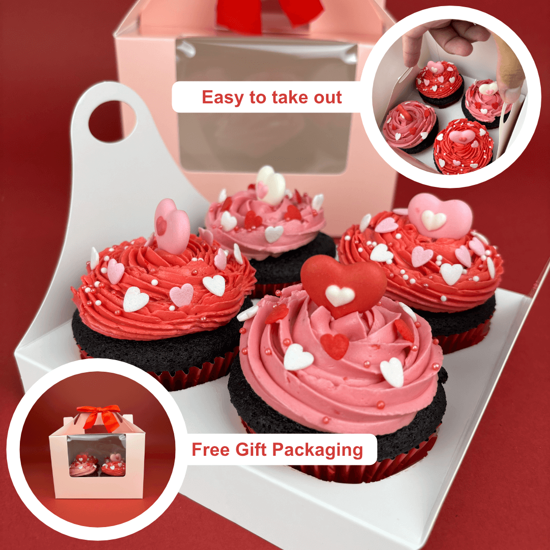 Chocolate & Strawberry Valentine’s Day Cupcakes